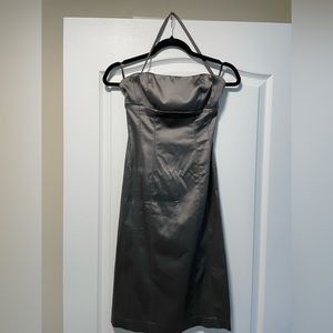 Bebe Satin strapless dress